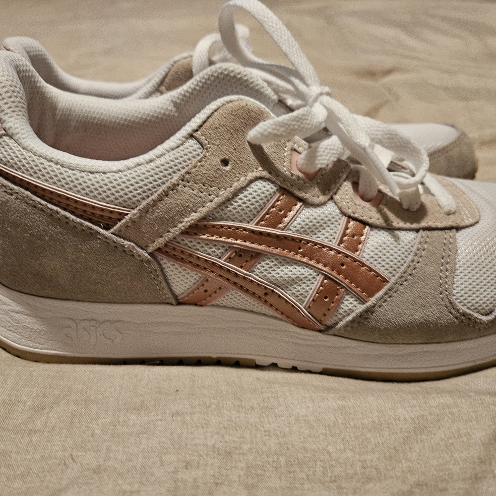 Asics White and Pink Sneakers